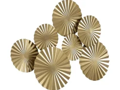Ronde Metalen Wanddecoratie - B118 X H71 Cm - Goudkleurig - June