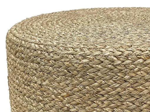 Ronde Poef In Licht, Natuurlijk Rotan Caldera