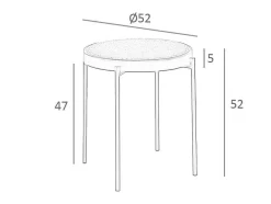 Ronde Rotan Hoektafel 2109 Angel Cerda