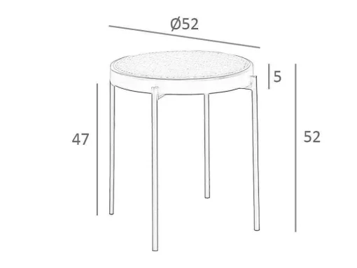 Ronde Rotan Hoektafel 2109 Angel Cerda