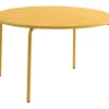 Ronde Tuintafel D110 Cm Van Metaal - Mosterdgeel - Mirmande Van Mylia