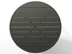 Ronde Tuintafel D110 Van Metaal - Donkergrijs - Mirmande