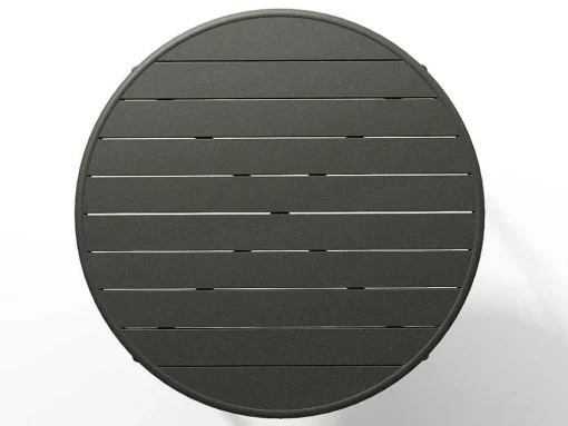 Ronde Tuintafel D110 Van Metaal - Donkergrijs - Mirmande