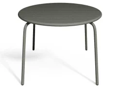 Ronde Tuintafel D110 Van Metaal - Donkergrijs - Mirmande