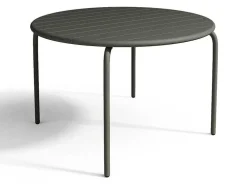 Ronde Tuintafel D110 Van Metaal - Donkergrijs - Mirmande