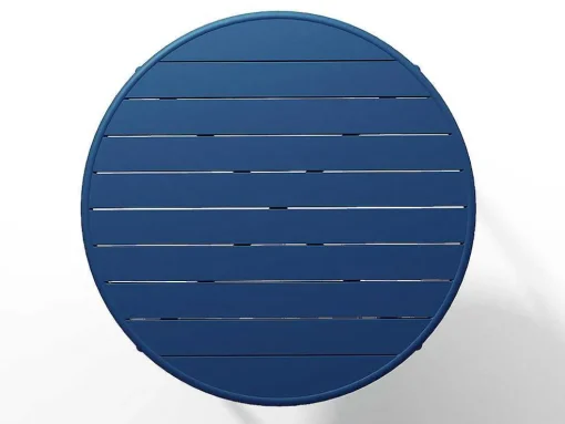 Ronde Tuintafel Mirmande - Metaal - D. 110 Cm - Donkerblauw