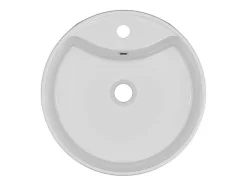 Ronde Wastafel Om Neer Te Zetten Van Wit Keramiek - 40 Cm - Darini