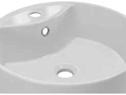 Ronde Wastafel Om Neer Te Zetten Van Wit Keramiek - 40 Cm - Darini