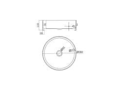 Ronde Wastafel Om Te Plaatsen - Geborsteld Metaal - 38 Cm - Dechatel