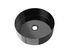 Ronde Wastafel Om Te Plaatsen - Geborsteld Metaal - 38 Cm - Dechatel