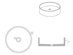 Ronde Wastafel Om Te Plaatsen Van Beton - 39 Cm - Dukat