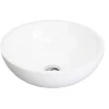 Ronde Wastafel Van Solid Surface - 40 Cm - Wit - Imja