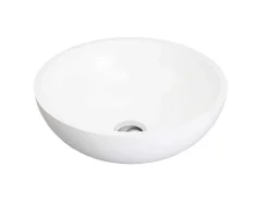 Ronde Wastafel Van Solid Surface - 40 Cm - Wit - Imja