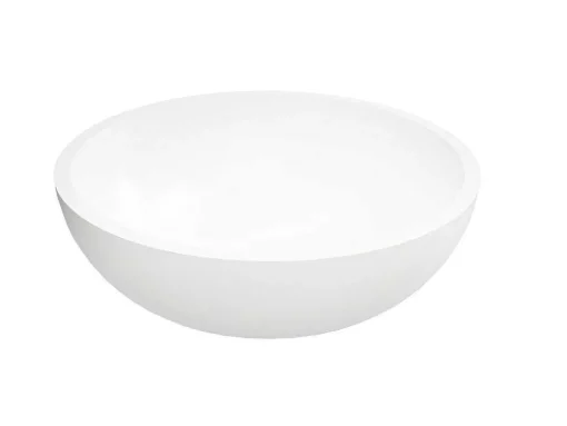 Ronde Wastafel Van Solid Surface - 40 Cm - Wit - Imja