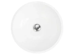 Ronde Wastafel Van Solid Surface - 40 Cm - Wit - Imja