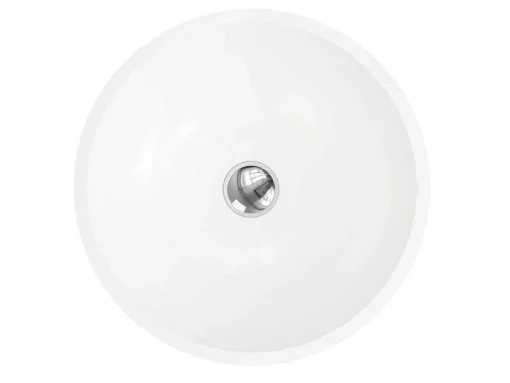 Ronde Wastafel Van Solid Surface - 40 Cm - Wit - Imja