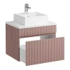 Roze Gestreept Hangmeubel Voor Badkamer Met Wastafel Om Erop Te Plaatsen - 60 Cm - Satara