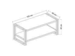 Salontafel Carmela, Walnoten, 102X45X40 Cm, Epikasa