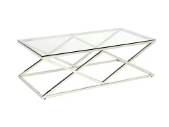 Salontafel Charlotte - Gehard Glas En Staal - Goudkleurig - Van Pascal Morabito
