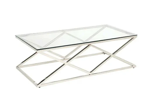 Salontafel Charlotte - Gehard Glas En Staal - Goudkleurig - Van Pascal Morabito
