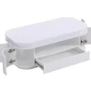 Salontafel Met 4 Kasten En 1 Lade - Leds - Mdf - Witgelakt - Vandana