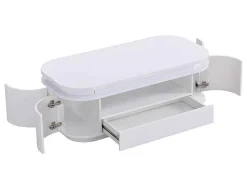 Salontafel Met 4 Kasten En 1 Lade - Leds - Mdf - Witgelakt - Vandana