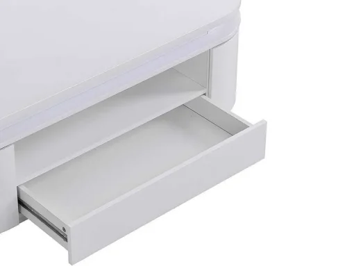 Salontafel Met 4 Kasten En 1 Lade - Leds - Mdf - Witgelakt - Vandana