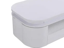 Salontafel Met 4 Kasten En 1 Lade - Leds - Mdf - Witgelakt - Vandana