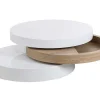 Salontafel Met Draaiblad Janita - Mdf - Eik En Wit