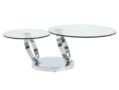 Salontafel Met Draaiblad Joline - Gehard Glas En Metaal