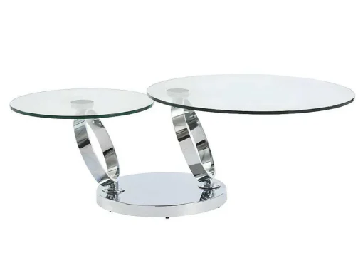 Salontafel Met Draaiblad Joline - Gehard Glas En Metaal