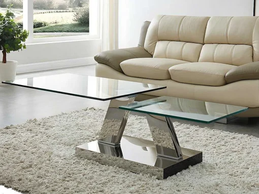 Salontafel Met Draaiblad Oyrus - Gehard Glas & Metaal