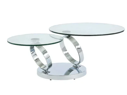 Salontafel Met Draaiblad Joline - Gehard Glas En Metaal