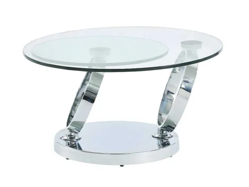 Salontafel Met Draaiblad Joline - Gehard Glas En Metaal