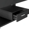 Salontafel Met Een Lade - Glazen Blad - Zwart