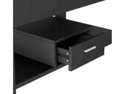 Salontafel Met Een Lade - Glazen Blad - Zwart