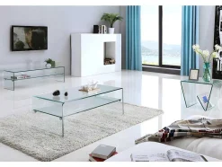 Salontafel Trenia - Dubbele Plaat - Gehard Glas