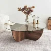 Salontafel Van Gehard Glas - Naturel En Transparant - Aysun