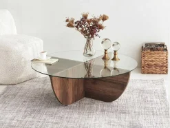 Salontafel Van Gehard Glas - Naturel En Transparant - Aysun