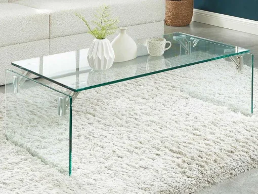 Salontafel Van Gehard Glas - Transparant - Madro