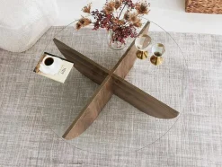 Salontafel Van Gehard Glas - Naturel En Transparant - Aysun