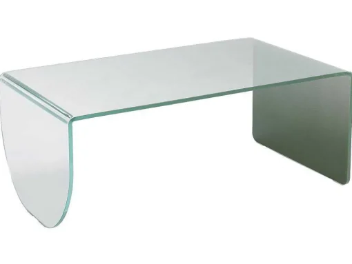 Salontafel Van Gehard Glas - Transparant En Groen - Kinami