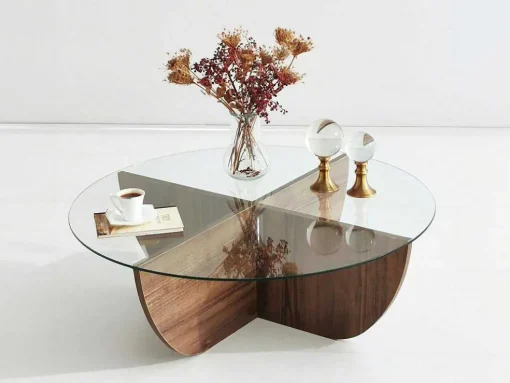 Salontafel Van Gehard Glas - Naturel En Transparant - Aysun