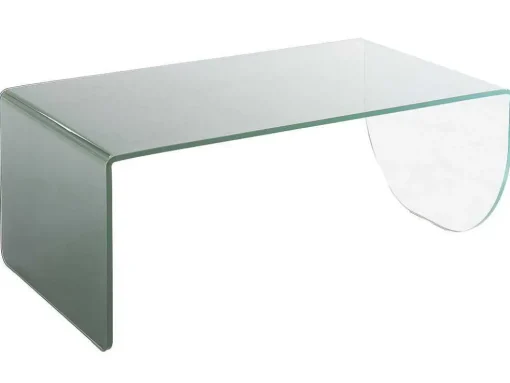 Salontafel Van Gehard Glas - Transparant En Groen - Kinami