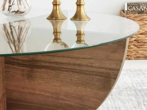 Salontafel Van Gehard Glas - Naturel En Transparant - Aysun