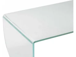 Salontafel Van Gehard Glas - Transparant En Groen - Kinami