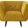 Samantha Ii Fluwelen Fauteuil - Oker