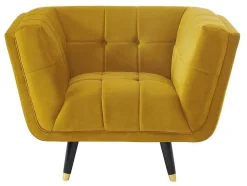 Samantha Ii Fluwelen Fauteuil - Oker