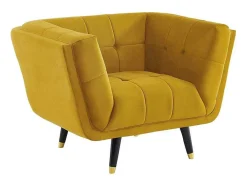 Samantha Ii Fluwelen Fauteuil - Oker