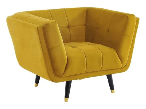 Samantha Ii Fluwelen Fauteuil - Oker